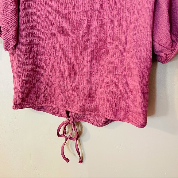NWT Tie Detail Raspberry Pink Top - Picture 5 of 7
